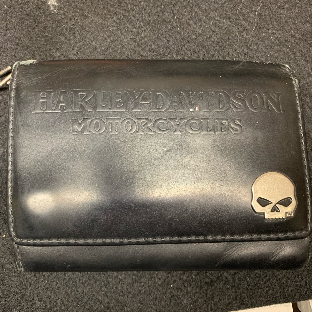 Harley-Davidson Black Leather Biker Wallet Willie G